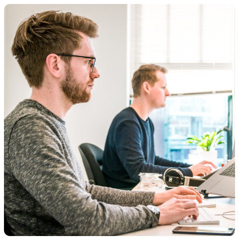 Professionals focused on efficient business operations